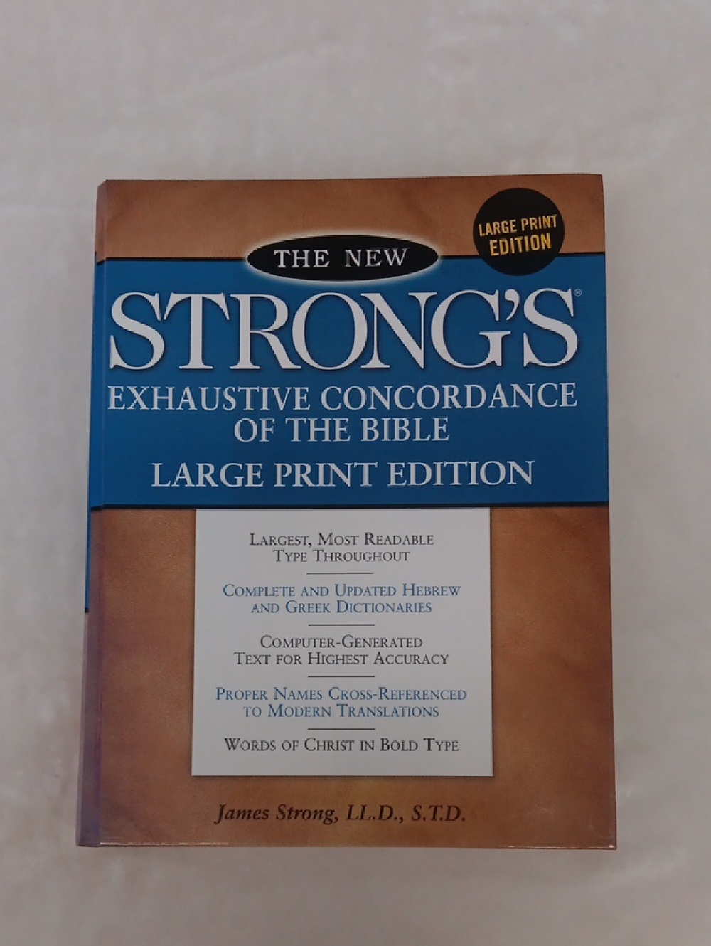 Exhaustive Concordance of the Bible - Large Print Edition - Blue/Brown